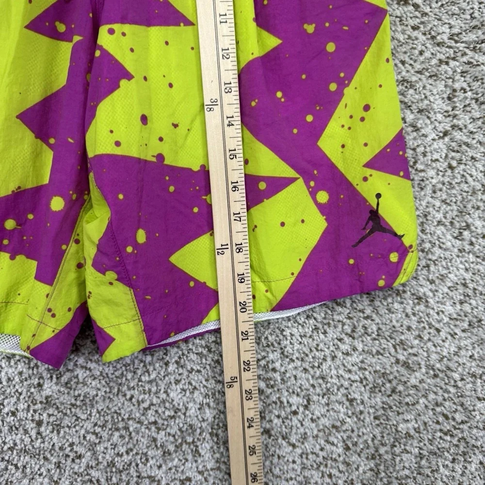 Jordan Swim Trunks Mens Small Pink Yellow Volt Swim Shorts CJ4701-623 Mesh Liner